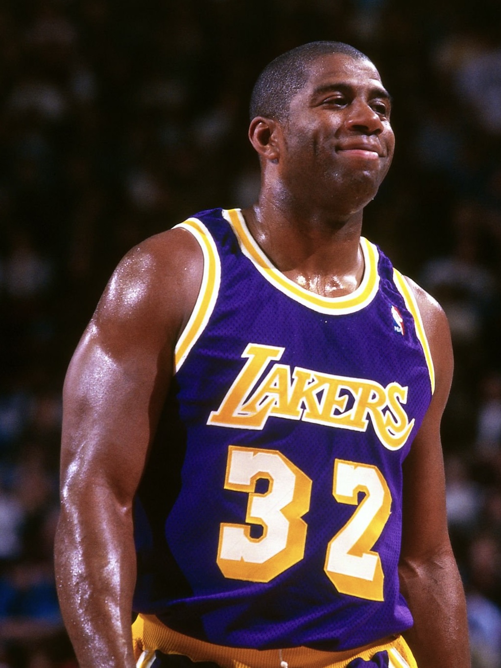 Magic Johnson of the LA Lakers in 1996