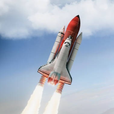 Rocket, in flight